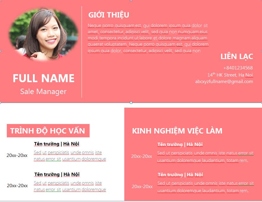 Hoàn thiện CV xin việc đính kèm