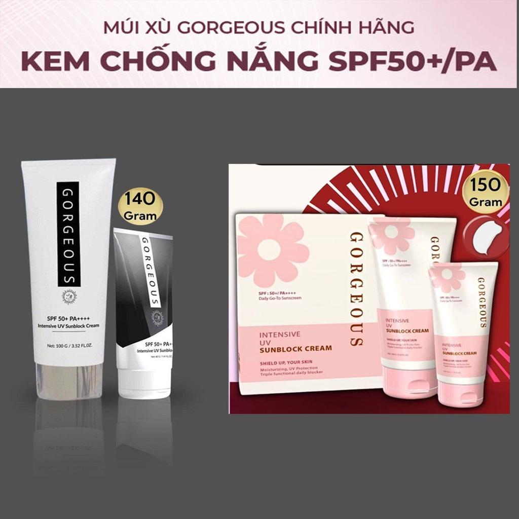 kem chống nắng gorgeous mẫu mới sét có quà