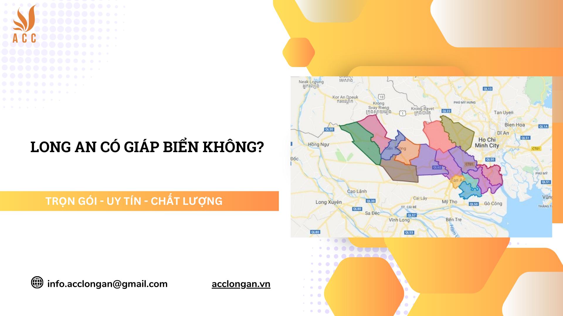 Long An có giáp biển không?